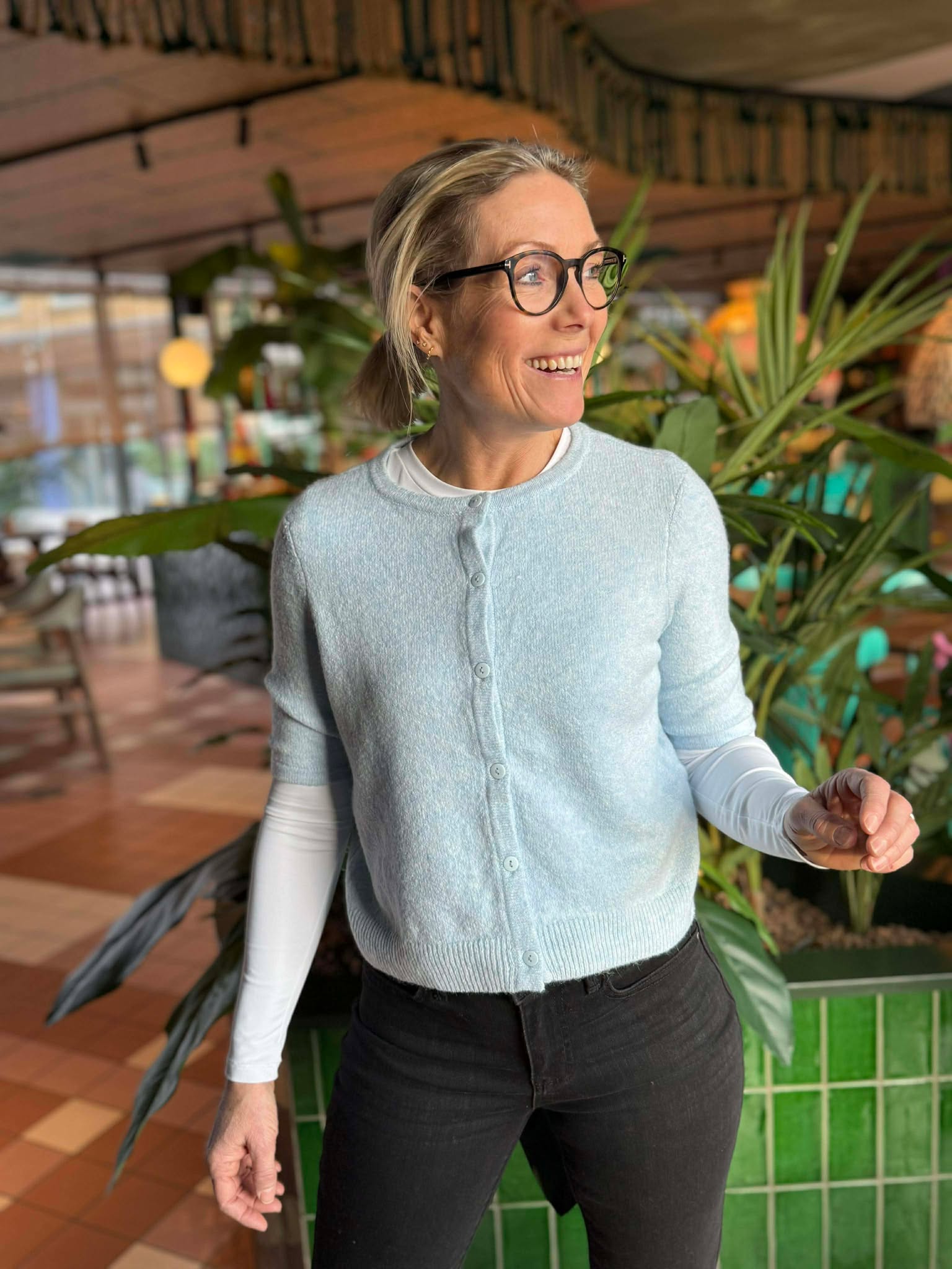 VMDOFFY Knit Cardigan - Cashmere Blue